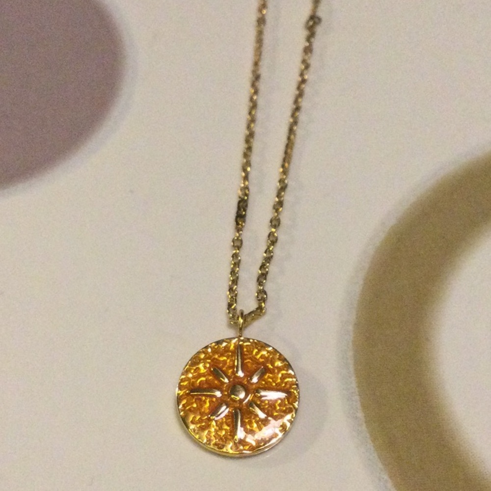 NEW Anthro Orange Sunset Necklace